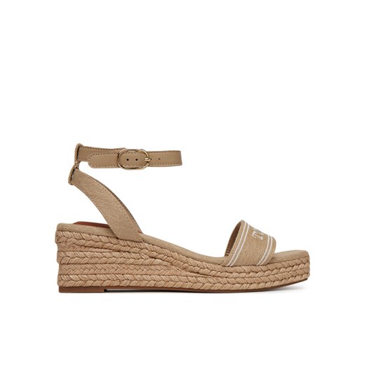 Tommy Hilfiger Espadryle Tommy Hilfiger Espad Mid Wedge FW0FW08805 Beżowy ze sklepu MODIVO w kategorii Espadryle damskie - zdjęcie 182609683