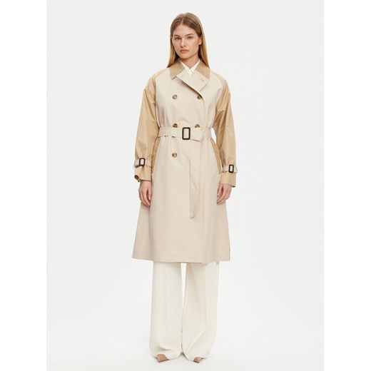 Weekend Max Mara Trencz Canasta 2515021011 Beżowy Regular Fit ze sklepu MODIVO w kategorii Płaszcze damskie - zdjęcie 182609771