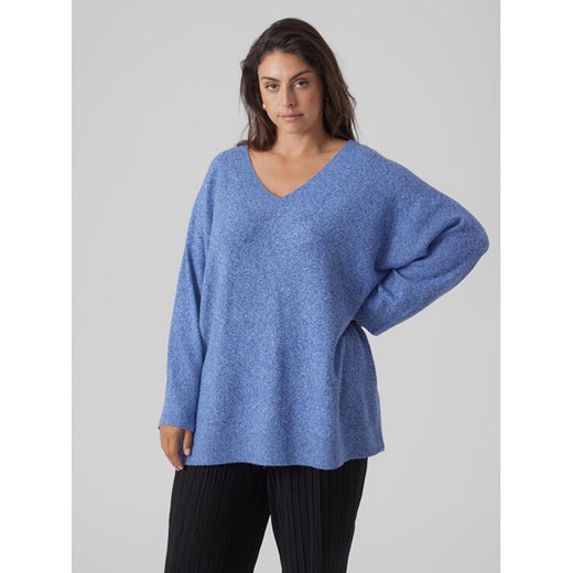 Vero Moda Curve Sweter 10297266 Niebieski Regular Fit ze sklepu MODIVO w kategorii Swetry damskie - zdjęcie 182609800