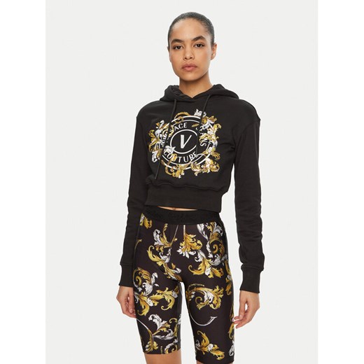 Versace Jeans Couture Bluza 78HAIC01 Czarny Regular Fit ze sklepu MODIVO w kategorii Bluzy damskie - zdjęcie 182609823