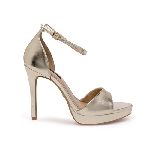 Nine West Sandały WFA2733-2 Złoty ze sklepu MODIVO w kategorii Sandały damskie - zdjęcie 182609834