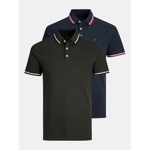 Jack&Jones Komplet 2 koszulek polo Paulos 12191216 Kolorowy Slim Fit ze sklepu MODIVO w kategorii T-shirty męskie - zdjęcie 182609934