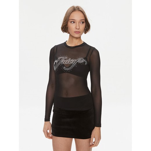 Juicy Couture Bluzka Raheem JCBCT223806 Czarny Slim Fit ze sklepu MODIVO w kategorii Bluzki damskie - zdjęcie 182609942