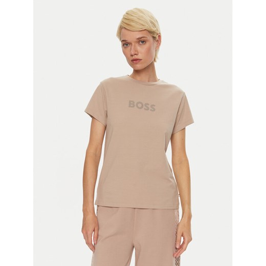 Boss T-Shirt 50527303 Beżowy Relaxed Fit ze sklepu MODIVO w kategorii Bluzki damskie - zdjęcie 182610071