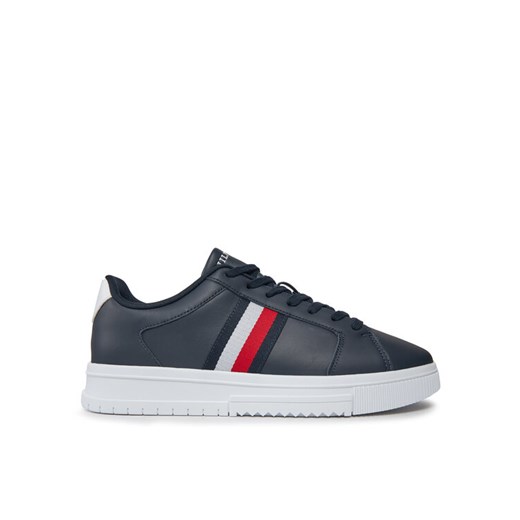 Tommy Hilfiger Sneakersy Supercup Lth Stripes Ess FM0FM04895 Granatowy Tommy Hilfiger 45 MODIVO