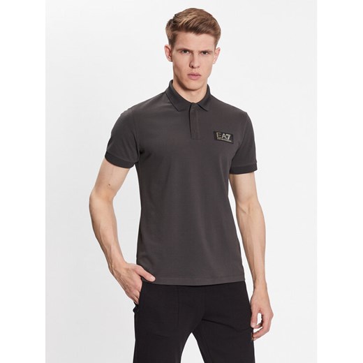 EA7 Emporio Armani Polo 3RPF01 PJ5AZ 1997 Szary Regular Fit ze sklepu MODIVO w kategorii T-shirty męskie - zdjęcie 182610141