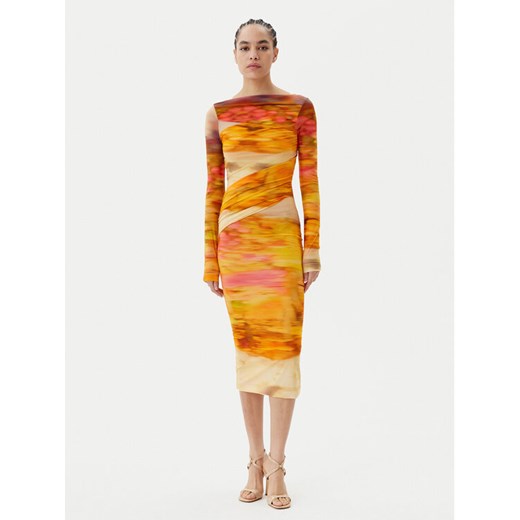 PINKO Sukienka koktajlowa Beggin Abito 104838 A2G1 Kolorowy Slim Fit ze sklepu MODIVO w kategorii Sukienki - zdjęcie 182610272