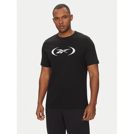Reebok T-Shirt 100214159 Czarny Regular Fit ze sklepu MODIVO w kategorii T-shirty męskie - zdjęcie 182610332