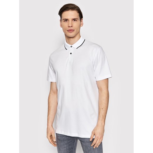 Selected Homme Polo Leroy 16082844 Biały Regular Fit ze sklepu MODIVO w kategorii T-shirty męskie - zdjęcie 182610340