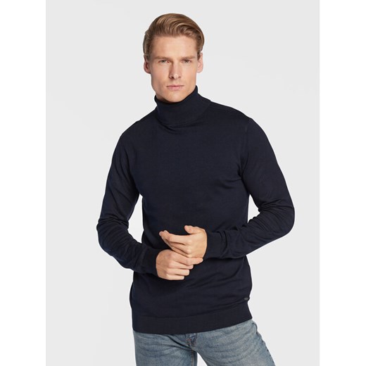 Petrol Industries Golf Essential M-NOOS-KWC001 Granatowy Regular Fit ze sklepu MODIVO w kategorii Swetry męskie - zdjęcie 182610364