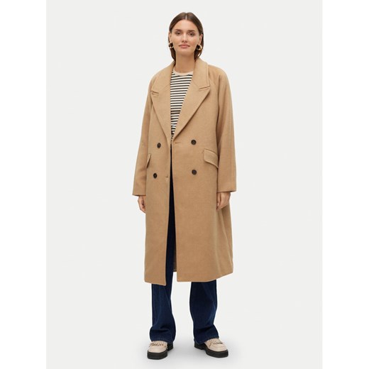 Vero Moda Płaszcz wełniany Harper 10320446 Beżowy Regular Fit ze sklepu MODIVO w kategorii Płaszcze damskie - zdjęcie 182610450