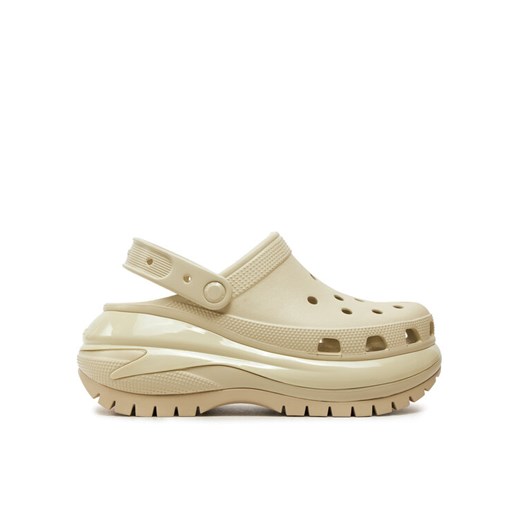 Crocs Klapki Classic Mega Crush Clog 207988 Beżowy ze sklepu MODIVO w kategorii Klapki damskie - zdjęcie 182610452