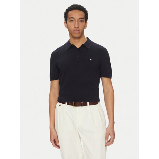 Tommy Hilfiger Polo Essential MW0MW37396 Granatowy Regular Fit ze sklepu MODIVO w kategorii T-shirty męskie - zdjęcie 182610454