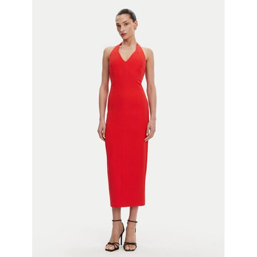 ACCESS FASHION Sukienka koktajlowa 53-3403-218 Czerwony Regular Fit ze sklepu MODIVO w kategorii Sukienki - zdjęcie 182610480