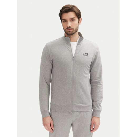 EA7 Emporio Armani Bluza 8NPM31 PJVRZ O8003 Szary Regular Fit ze sklepu MODIVO w kategorii Bluzy męskie - zdjęcie 182610534