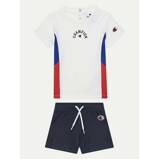 Champion Komplet t-shirt i spodenki 307012 Biały Regular Fit ze sklepu MODIVO w kategorii Odzież dla niemowląt - zdjęcie 182610560