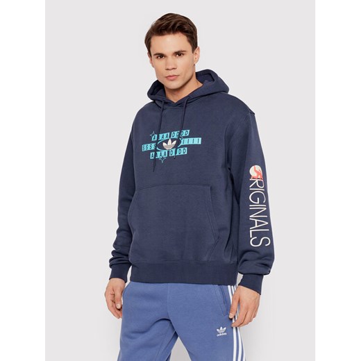 adidas Bluza Forever Sport HC2122 Granatowy Regular Fit ze sklepu MODIVO w kategorii Bluzy męskie - zdjęcie 182610574
