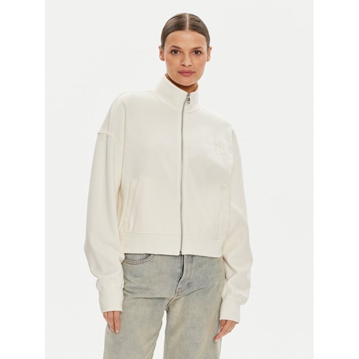 Calvin Klein Jeans Bluza Satin Applique J20J223922 Écru Relaxed Fit ze sklepu MODIVO w kategorii Bluzy damskie - zdjęcie 182610592