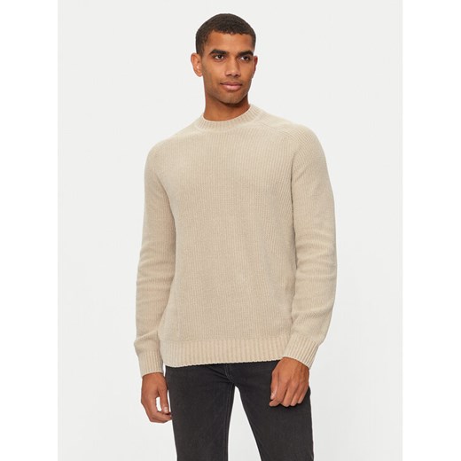 Boss Sweter 50523568 Beżowy Regular Fit ze sklepu MODIVO w kategorii Swetry męskie - zdjęcie 182610632