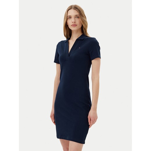 Tommy Hilfiger Sukienka codzienna WW0WW42567 Granatowy Slim Fit ze sklepu MODIVO w kategorii Sukienki - zdjęcie 182610773