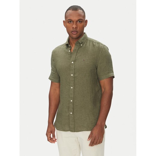 Tommy Hilfiger Koszula MW0MW35207 Zielony Regular Fit ze sklepu MODIVO w kategorii Koszule męskie - zdjęcie 182610851
