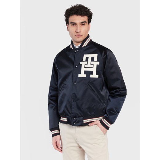 Tommy Hilfiger Kurtka bomber Varsity MW0MW29017 Granatowy Regular Fit ze sklepu MODIVO w kategorii Kurtki męskie - zdjęcie 182610891