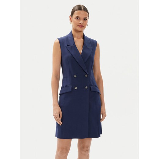 Guess Sukienka koktajlowa W4YK25 KBJP2 Granatowy Regular Fit ze sklepu MODIVO w kategorii Sukienki - zdjęcie 182610921