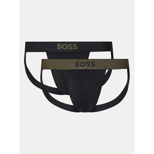 Boss Komplet 2 par slipów Jock Strap 50524439 Czarny ze sklepu MODIVO w kategorii Majtki męskie - zdjęcie 182610944