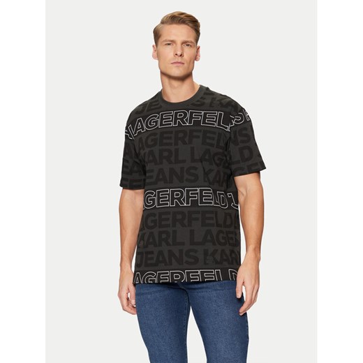 KARL LAGERFELD T-Shirt A1M17114 Czarny Regular Fit ze sklepu MODIVO w kategorii T-shirty męskie - zdjęcie 182611022