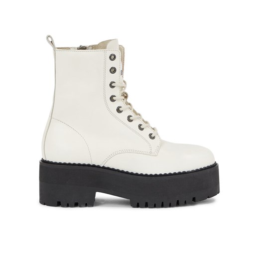 Tommy Jeans Botki Tjw Boot Zip Up EN0EN02305 Biały ze sklepu MODIVO w kategorii Workery damskie - zdjęcie 182611093