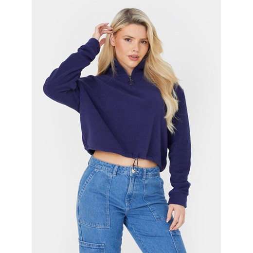 Brave Soul Bluza LSS-225MARYNAV Granatowy Straight Fit ze sklepu MODIVO w kategorii Bluzy damskie - zdjęcie 182611194
