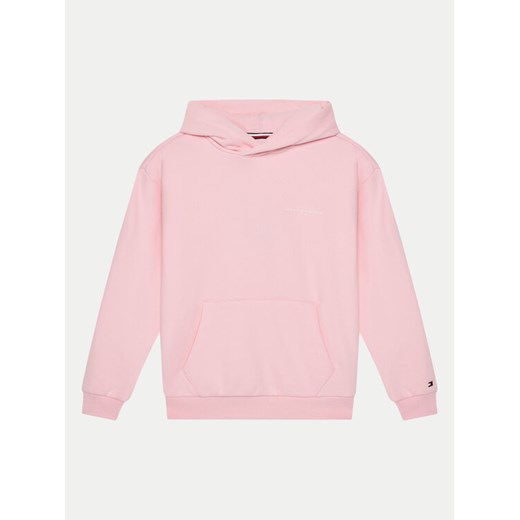 Tommy Hilfiger Bluza KS0KS00595 Różowy Regular Fit ze sklepu MODIVO w kategorii Bluzy dziewczęce - zdjęcie 182611253