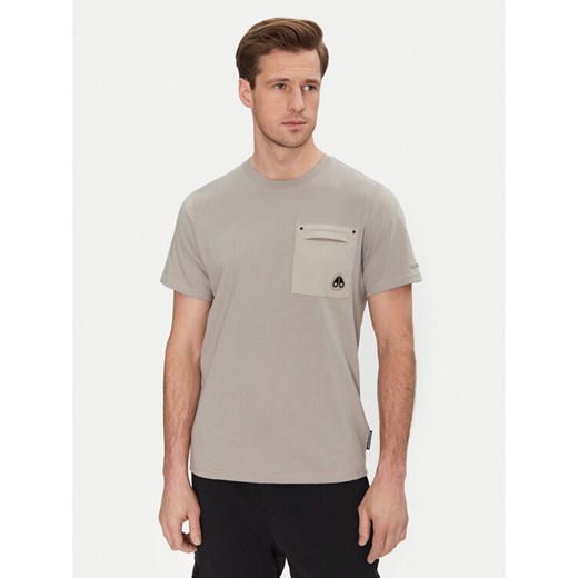 Moose Knuckles T-Shirt Dalon M15MT733 Szary Regular Fit ze sklepu MODIVO w kategorii T-shirty męskie - zdjęcie 182611331