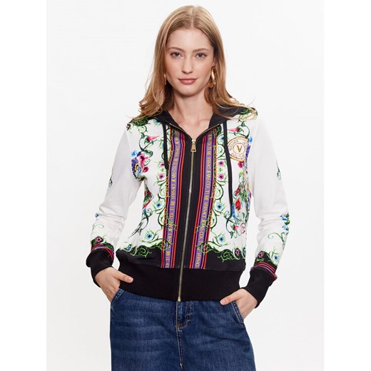 Versace Jeans Couture Bluza 74HAI3A6 Biały Regular Fit ze sklepu MODIVO w kategorii Bluzy damskie - zdjęcie 182611341