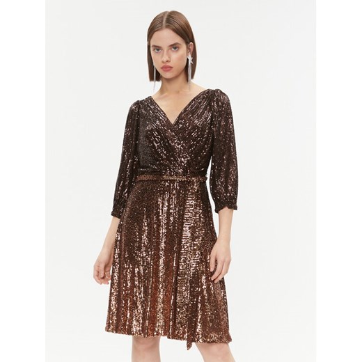 DKNY Sukienka codzienna DD3HR967 Brązowy Regular Fit ze sklepu MODIVO w kategorii Sukienki - zdjęcie 182611413