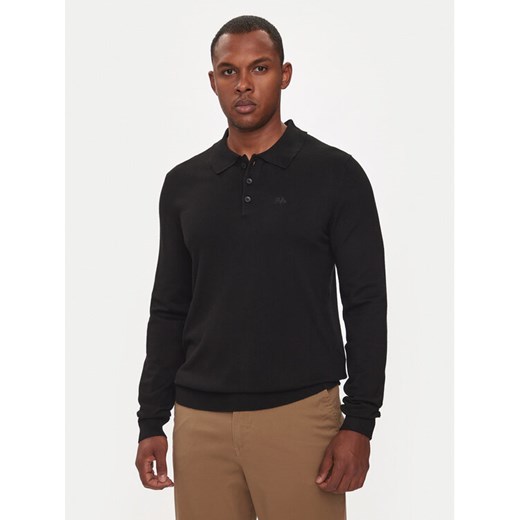 Lindbergh Polo 30-800144 Czarny Regular Fit ze sklepu MODIVO w kategorii T-shirty męskie - zdjęcie 182611421