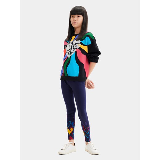 Desigual Legginsy 23WGKK01 Niebieski Regular Fit ze sklepu MODIVO w kategorii Spodnie dziewczęce - zdjęcie 182611433