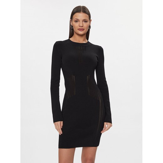 Patrizia Pepe Sukienka dzianinowa 8A1295/K7I5-K103 Czarny Slim Fit ze sklepu MODIVO w kategorii Sukienki - zdjęcie 182611462