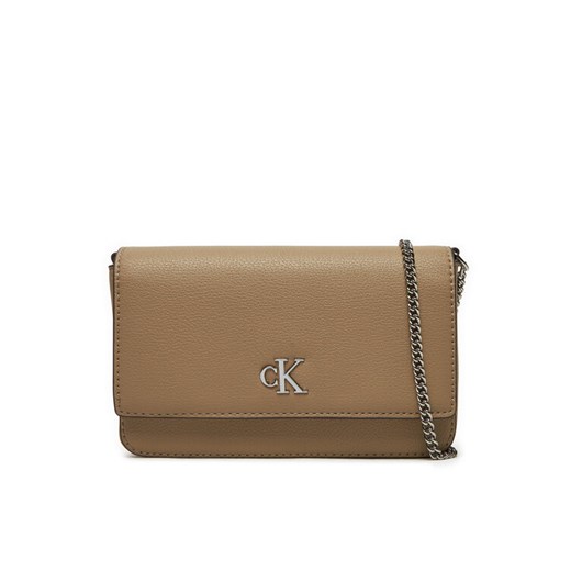 Calvin Klein Torebka K60K612260 Beżowy ze sklepu MODIVO w kategorii Kopertówki - zdjęcie 182611501