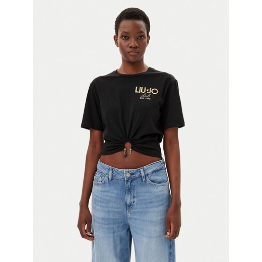 Liu Jo T-Shirt WA5139 JS923 Czarny Regular Fit ze sklepu MODIVO w kategorii Bluzki damskie - zdjęcie 182611540