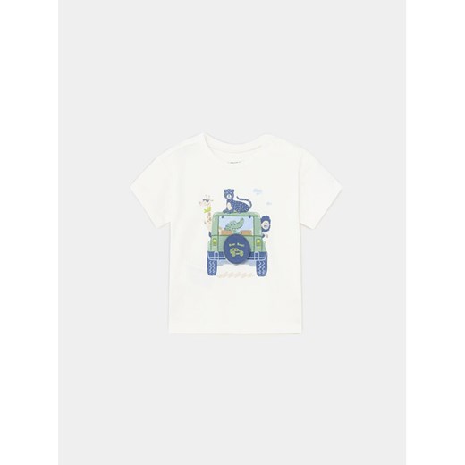 Mayoral T-Shirt 1021 Écru Regular Fit ze sklepu MODIVO w kategorii T-shirty chłopięce - zdjęcie 182611563