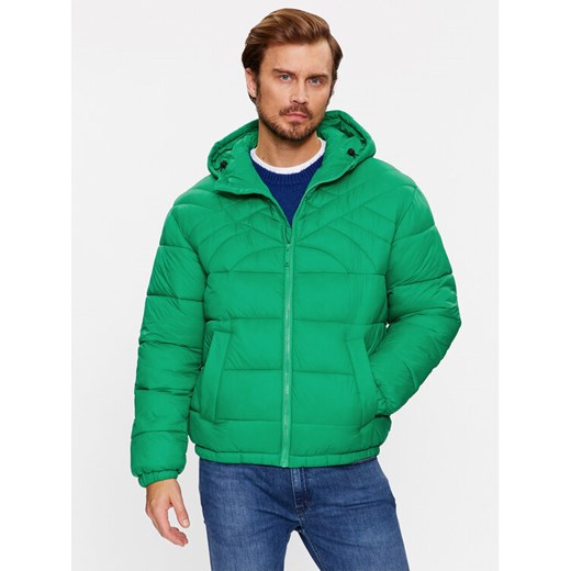 United Colors Of Benetton Kurtka zimowa 2NIWUN038 Zielony Regular Fit ze sklepu MODIVO w kategorii Kurtki męskie - zdjęcie 182611571