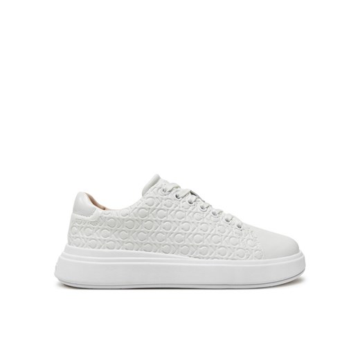 Calvin Klein Sneakersy Cupsole Lace Up Saff Mono HW0HW02103 Biały Calvin Klein 36 MODIVO