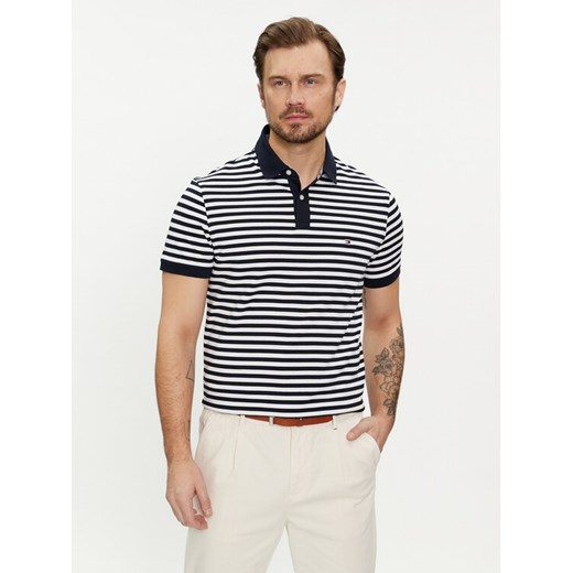 Tommy Hilfiger Polo 1985 MW0MW17770 Granatowy Regular Fit ze sklepu MODIVO w kategorii T-shirty męskie - zdjęcie 182611642