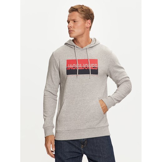 Jack&Jones Bluza Nolan 12256849 Szary Standard Fit ze sklepu MODIVO w kategorii Bluzy męskie - zdjęcie 182611680