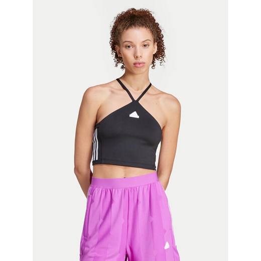 adidas Top Tiro Cut 3-Stripes Summer IX3503 Czarny Slim Fit ze sklepu MODIVO w kategorii Bluzki damskie - zdjęcie 182611712