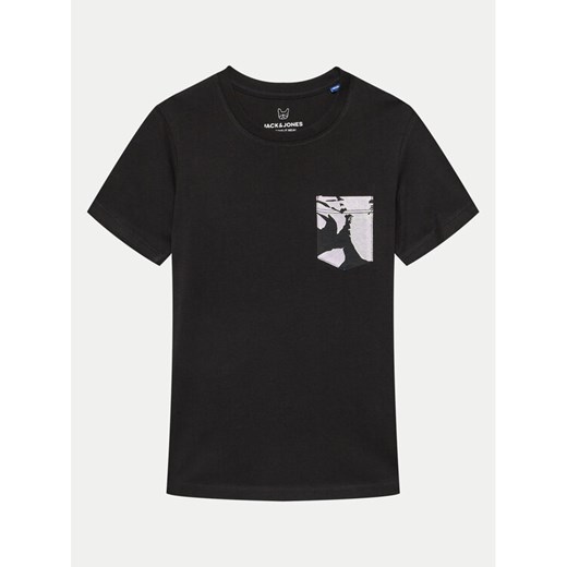 Jack&Jones Junior T-Shirt Joraruba 12257614 Czarny Standard Fit ze sklepu MODIVO w kategorii T-shirty chłopięce - zdjęcie 182611731