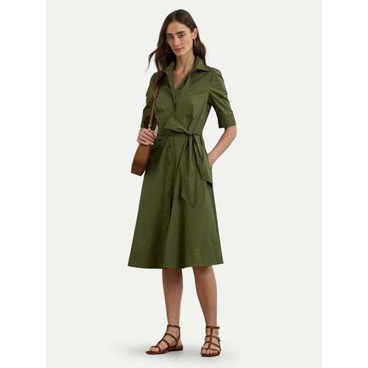 LAUREN RALPH LAUREN Sukienka koszulowa 200748950014 Zielony Regular Fit ze sklepu MODIVO w kategorii Sukienki - zdjęcie 182611750
