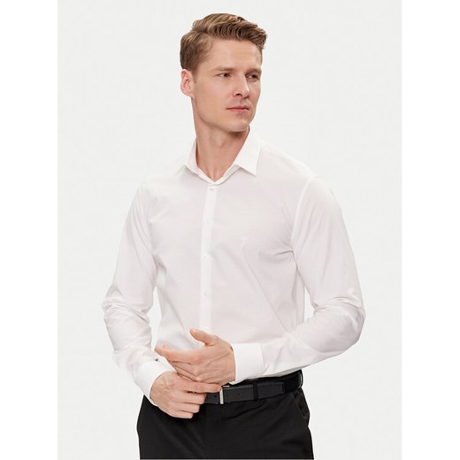 Calvin Klein Koszula K10K112587 Biały Slim Fit ze sklepu MODIVO w kategorii Koszule męskie - zdjęcie 182611803