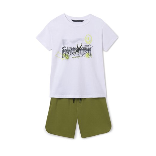 Mayoral Komplet t-shirt i spodenki 6683 Zielony Regular Fit ze sklepu MODIVO w kategorii Komplety chłopięce - zdjęcie 182611822